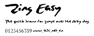 Zing Easy.ttf字體轉換器圖片