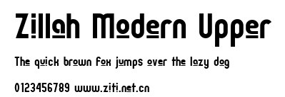 Zillah Modern Upper.ttf字體轉換器圖片
