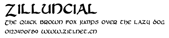 Zilluncial.ttf字體轉換器圖片