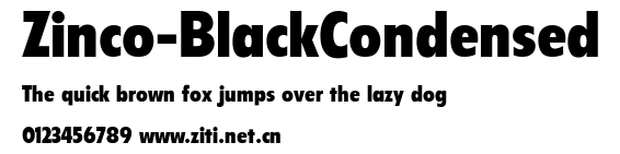 Zinco-BlackCondensed.ttf字體轉換器圖片