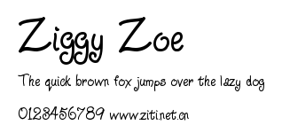 Ziggy Zoe.ttf字體轉換器圖片
