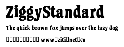 ZiggyStandard.ttf字體轉換器圖片