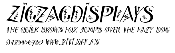 ZigzagDisplays.ttf字體轉換器圖片