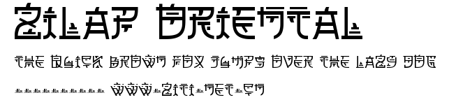 Zilap Oriental.ttf字體轉換器圖片