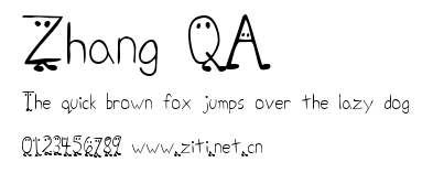 Zhang QA.ttf字體轉換器圖片