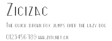 Zicizac.ttf字體轉換器圖片