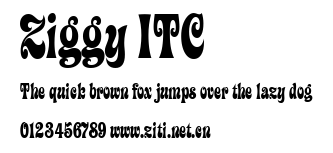 Ziggy ITC.ttf字體轉換器圖片