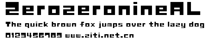 ZerozeronineAL.ttf字體轉換器圖片