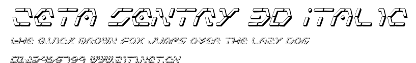 Zeta Sentry 3D Italic.ttf字體轉換器圖片