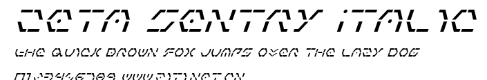 Zeta Sentry Italic.ttf字體轉換器圖片