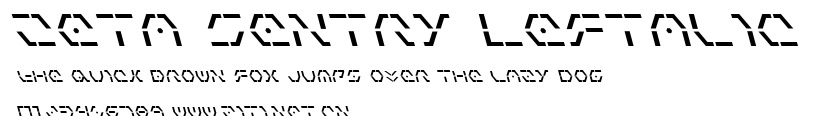 Zeta Sentry Leftalic.ttf字體轉換器圖片