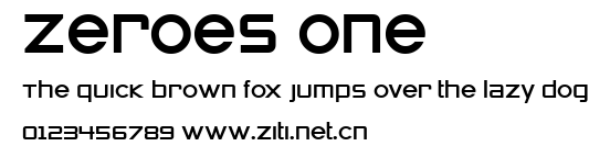 Zeroes One.ttf字體轉換器圖片