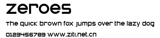 Zeroes.ttf字體轉換器圖片