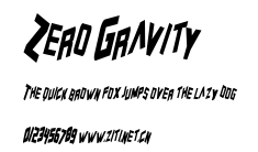 Zero Gravity.ttf字體轉換器圖片