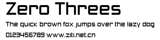Zero Threes.ttf字體轉換器圖片