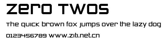 Zero Twos.ttf字體轉換器圖片