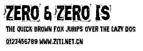 Zero & Zero Is.ttf