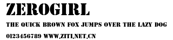 ZeroGirl.ttf字體轉換器圖片