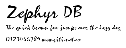 Zephyr DB.ttf字體轉換器圖片