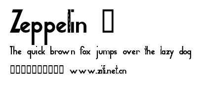 Zeppelin 2.ttf字體轉換器圖片