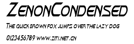 ZenonCondensed.ttf字體轉換器圖片
