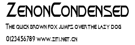 ZenonCondensed.ttf字體轉換器圖片