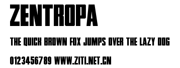 Zentropa.ttf字體轉換器圖片