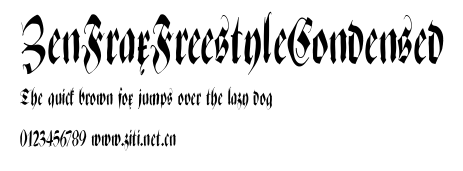 ZenFraxFreestyleCondensed.ttf字體轉換器圖片