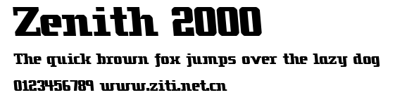 Zenith 2000.ttf字體轉換器圖片