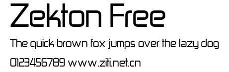 Zekton Free.ttf字體轉換器圖片