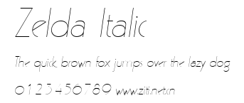 Zelda Italic.ttf字體轉換器圖片