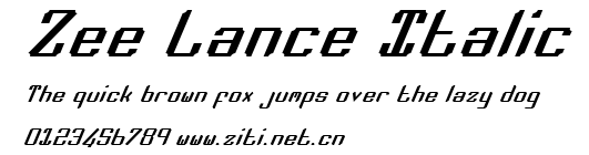 Zee Lance Italic.ttf字體轉換器圖片