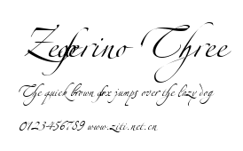 Zeferino Three.ttf字體轉換器圖片