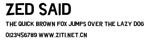 Zed Said.otf字體轉換器圖片