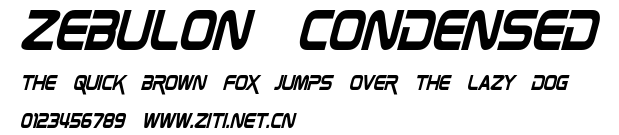 Zebulon Condensed.ttf字體轉換器圖片