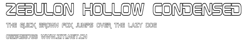 Zebulon Hollow Condensed.ttf字體轉換器圖片