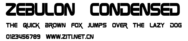 Zebulon Condensed.otf字體轉換器圖片