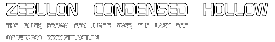 Zebulon Condensed Hollow.otf字體轉換器圖片
