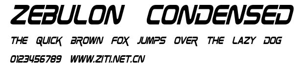 Zebulon Condensed.otf字體轉換器圖片