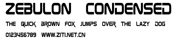 Zebulon Condensed.otf字體轉換器圖片