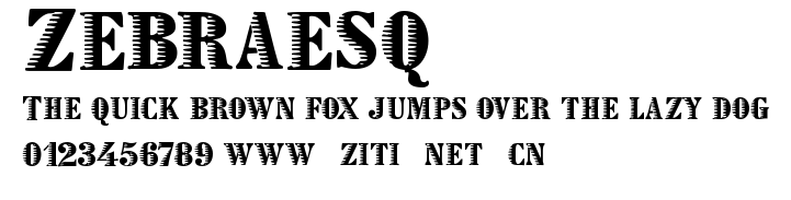 Zebraesq.ttf字體轉換器圖片