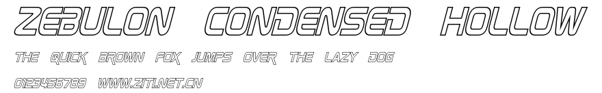 Zebulon Condensed Hollow.otf字體轉換器圖片
