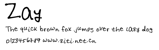 Zay.ttf字體轉換器圖片