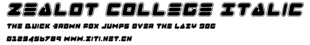 Zealot College Italic.ttf字體轉換器圖片