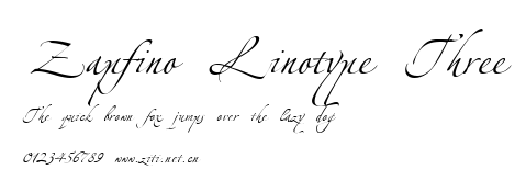 Zapfino Linotype Three.ttf字體轉換器圖片