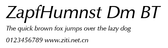 ZapfHumnst Dm BT.ttf字體轉換器圖片