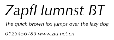 ZapfHumnst BT.ttf字體轉換器圖片