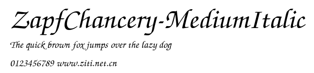 ZapfChancery-MediumItalic.ttf字體轉換器圖片