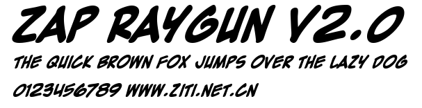 Zap Raygun V2.0.ttf字體轉換器圖片