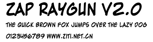 Zap Raygun V2.0.ttf字體轉換器圖片